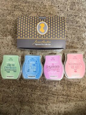 Scentsy Jane Austen Signature Wax Collection - Brown & Gold Packaging